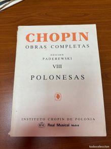 Musical scores: Chopin Polonesas Paderewski VIII